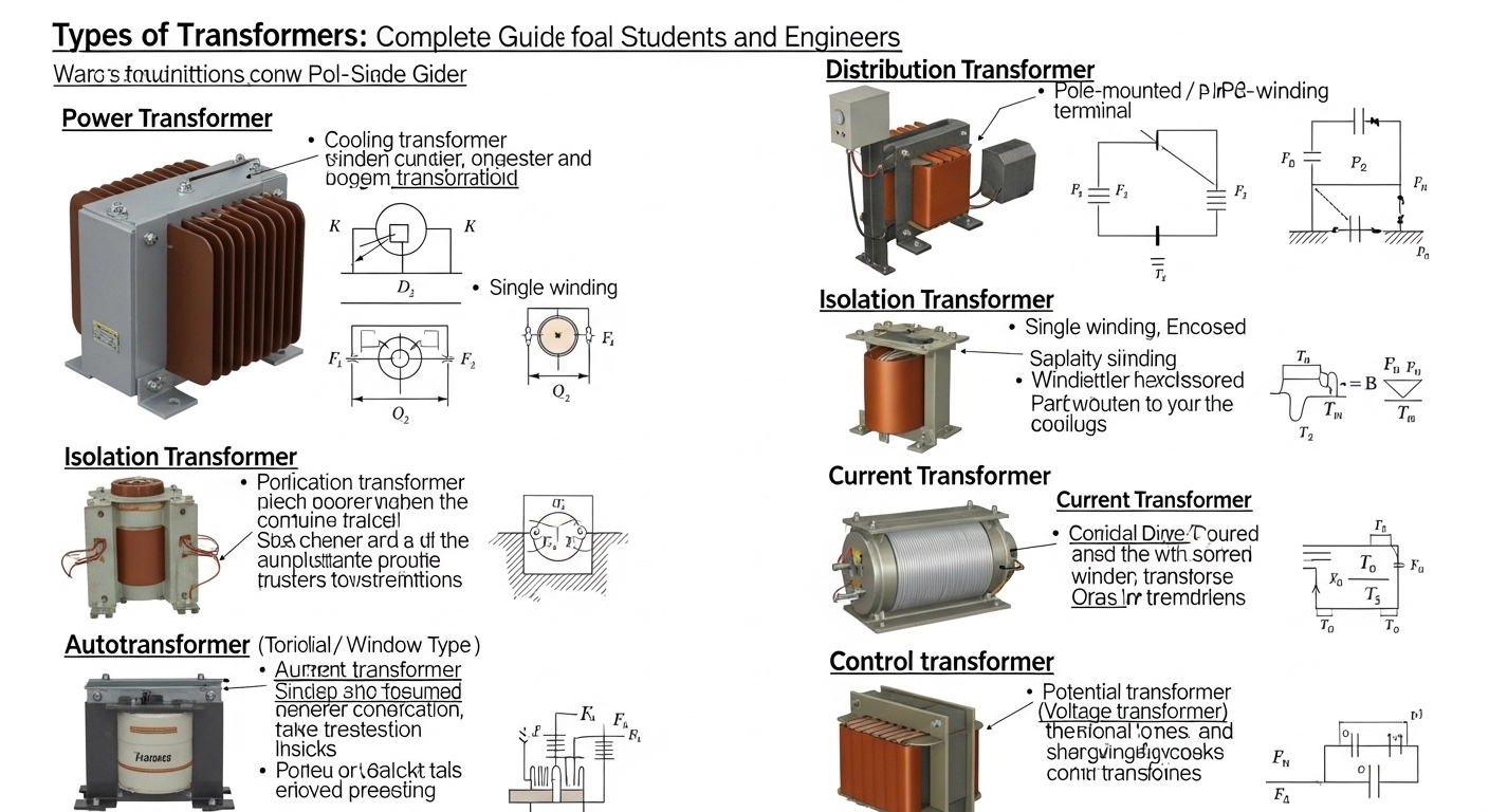 Types of Transformers: Complete Guide for Electrical Students and Engineers