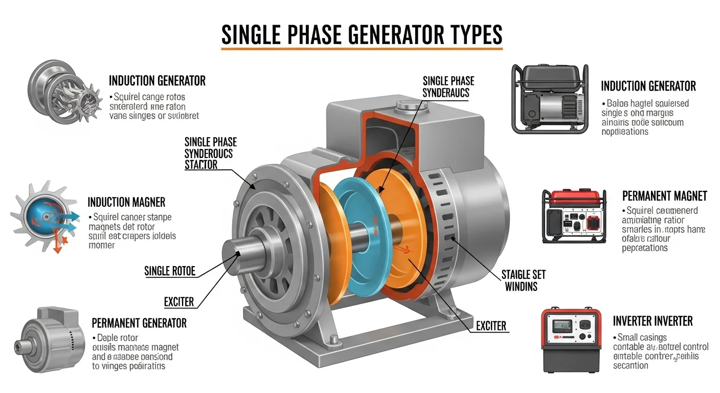 Types of Single Phase Generators: Complete Classification and Overview