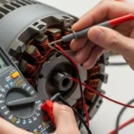 check motor winding with multimeter