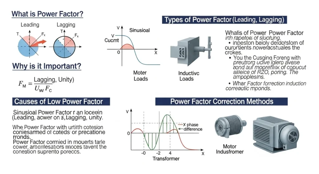 Power Factor Explained – Complete Guide for Electrical Students and Engineers