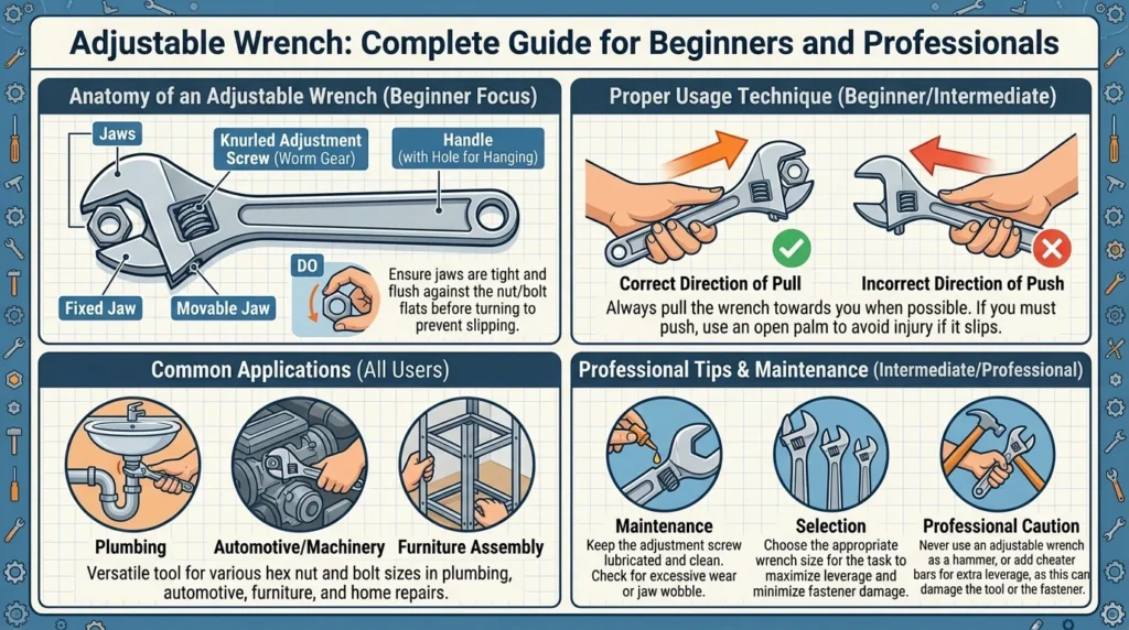 Adjustable wrench