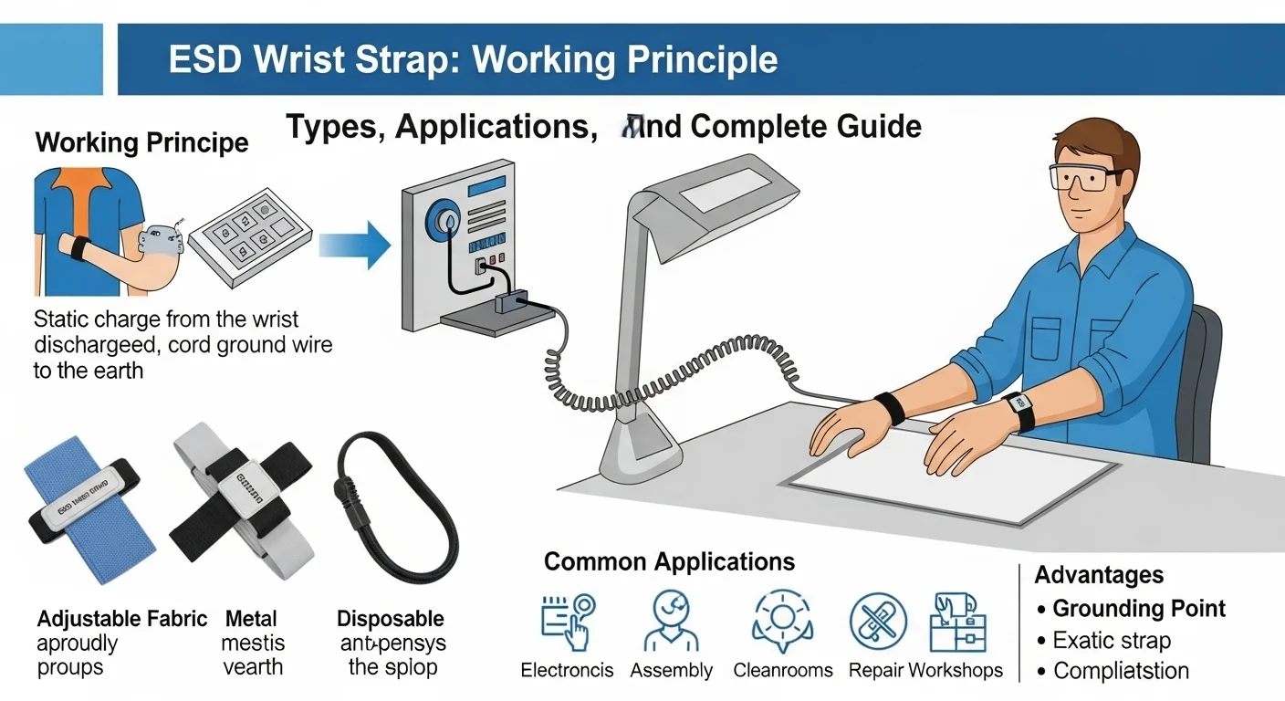 ESD Wrist Strap: Working Principle, Types, Applications, Advantages and ...