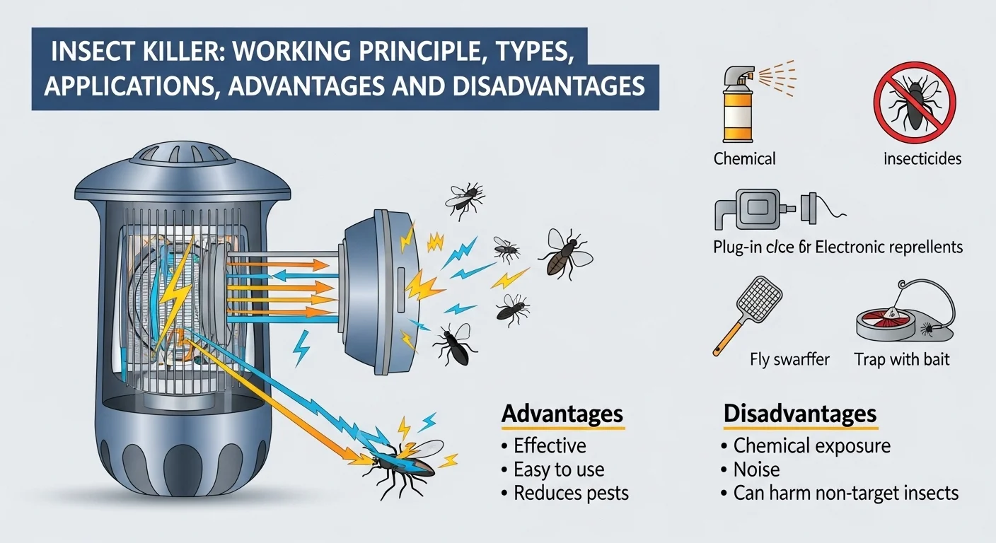 Insect Control Applications Insect Killer: Working Principle, Types, Applications, Advantages and ...