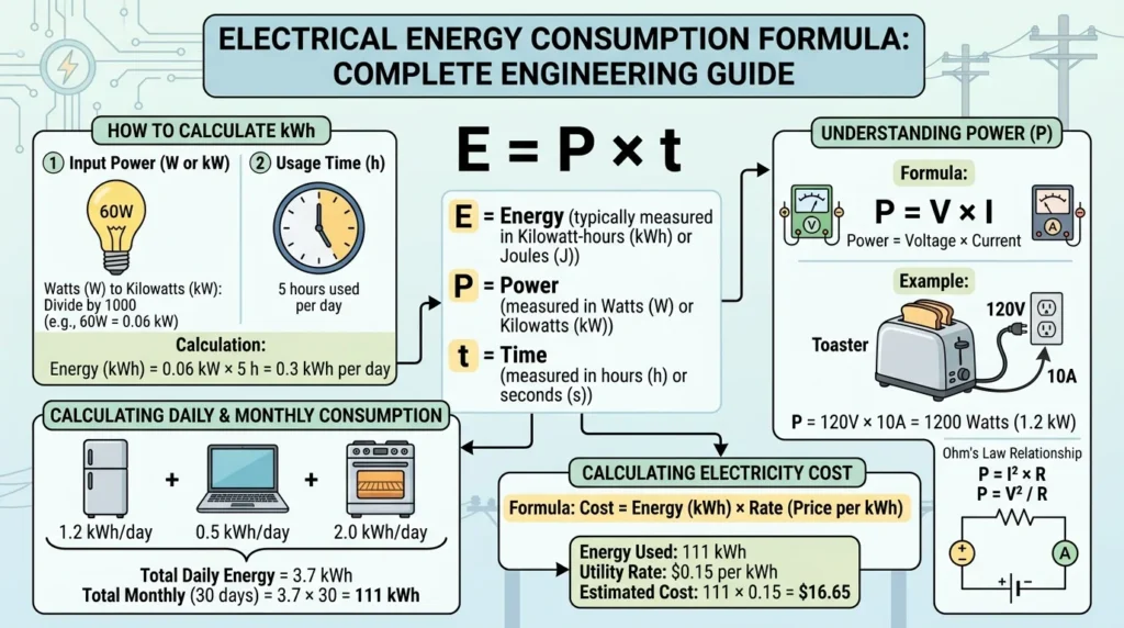 Electrical Energy Consumption Formula