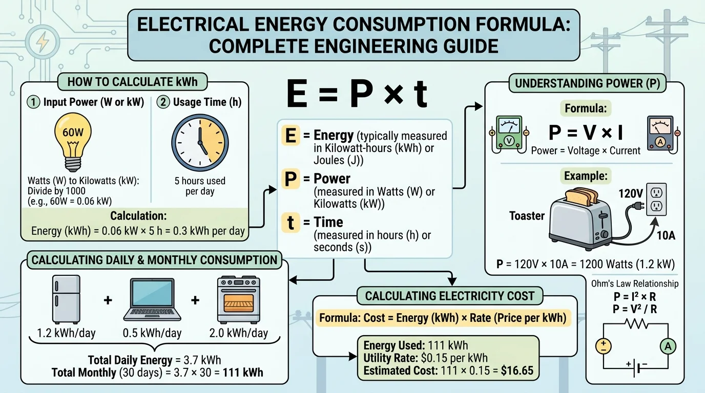 Electrical Energy Consumption Formula
