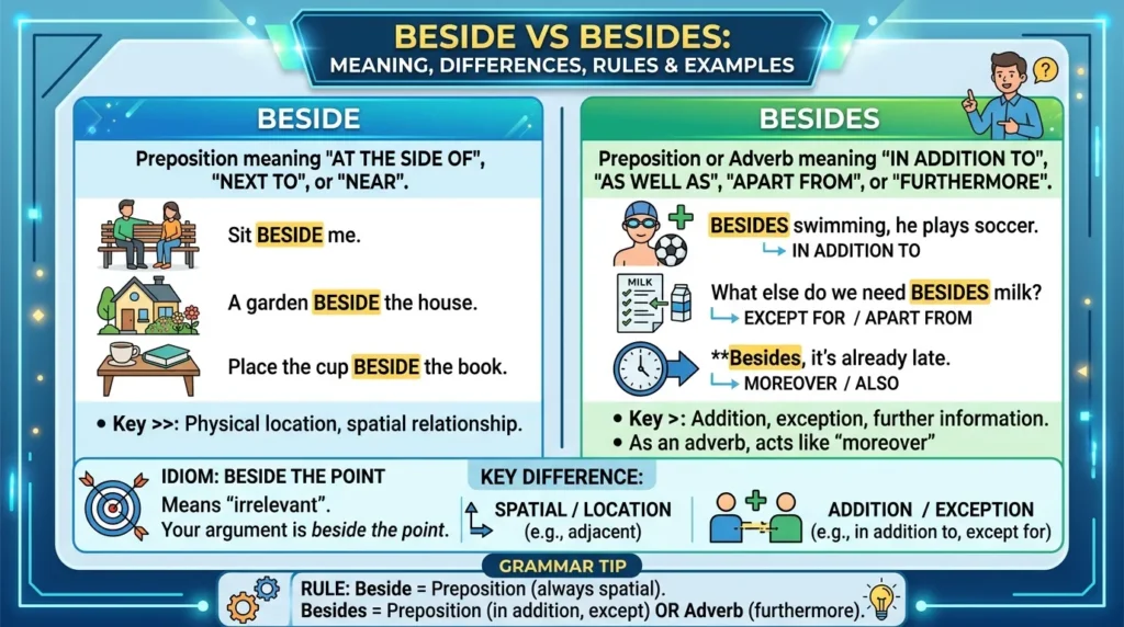 beside vs besides