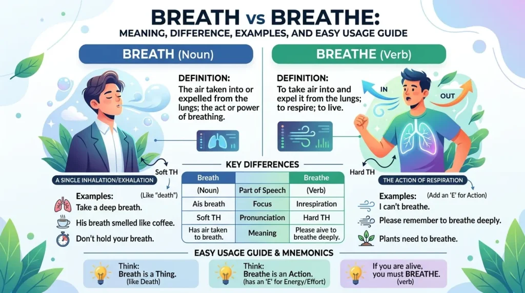 breath vs breathe