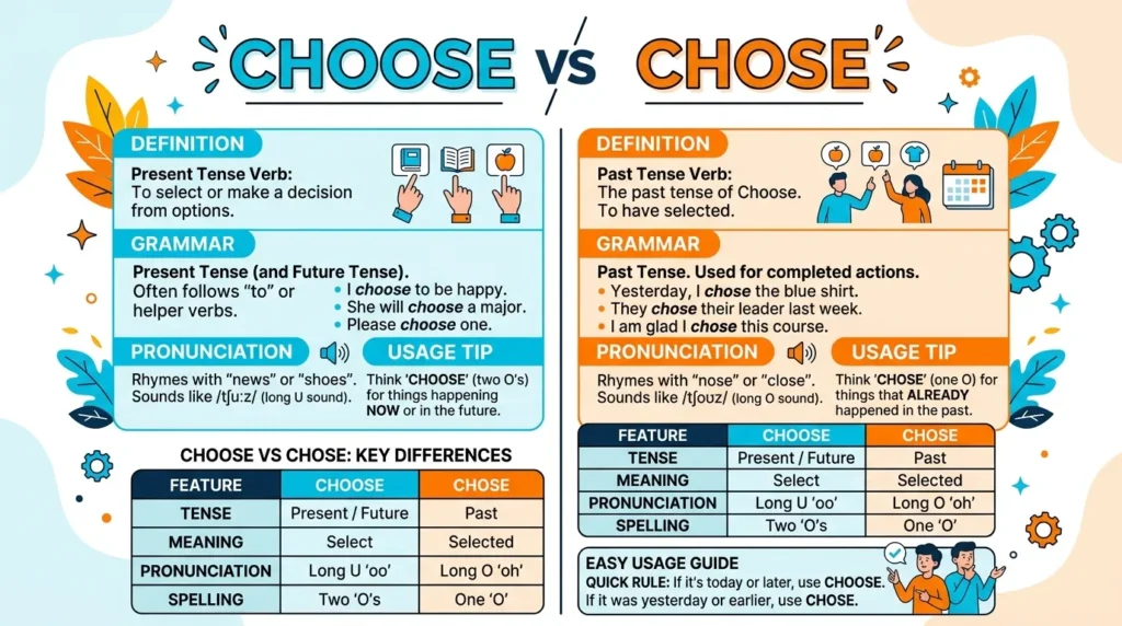 chose vs choose