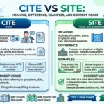 cite vs site