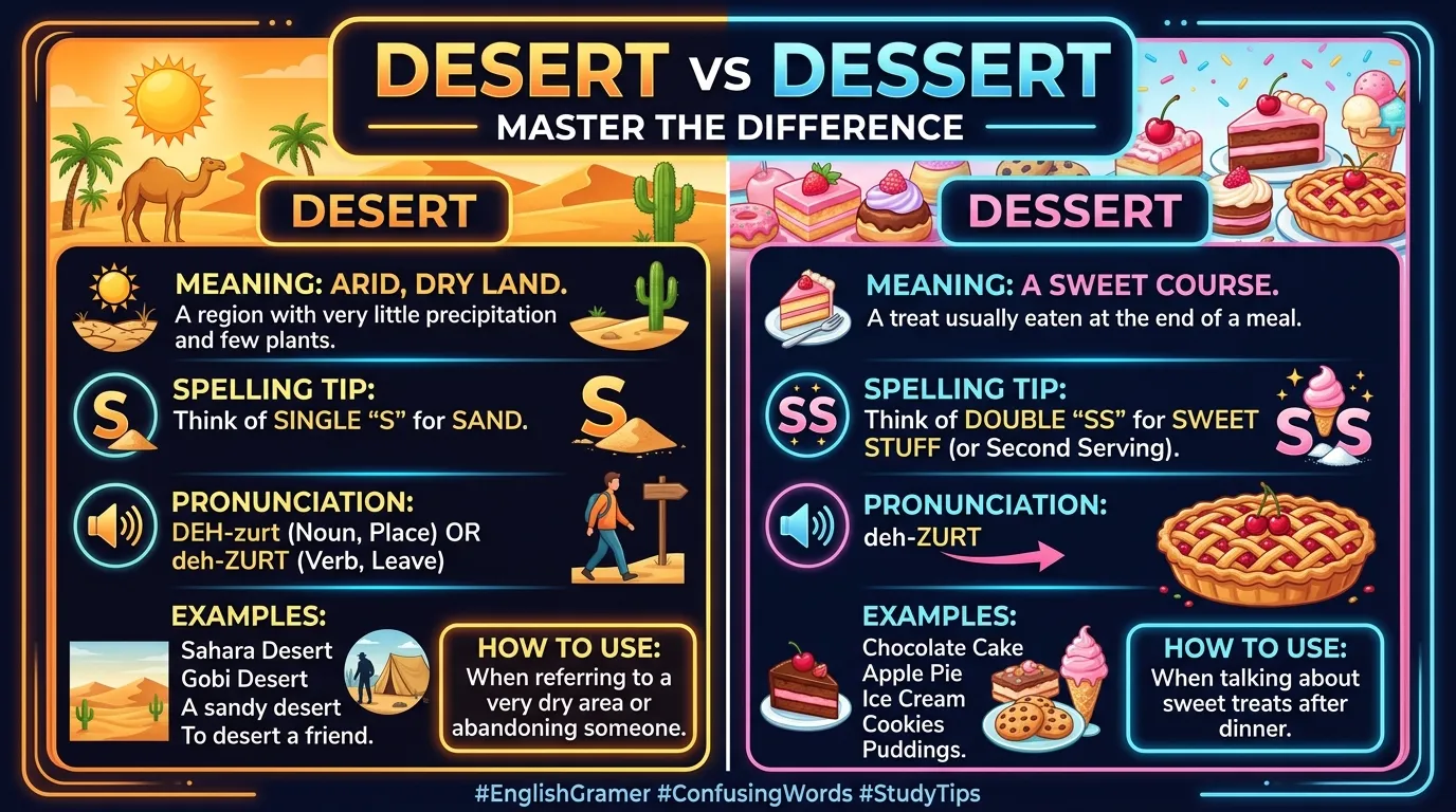 desert vs dessert