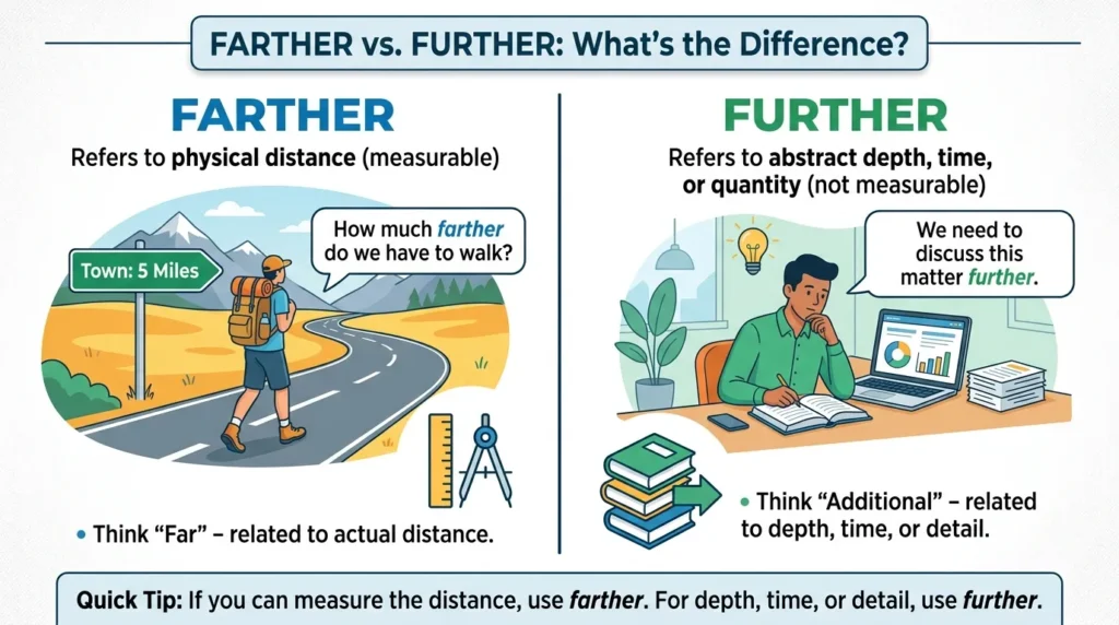 farther vs further