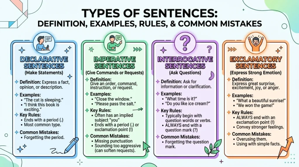 types of sentences