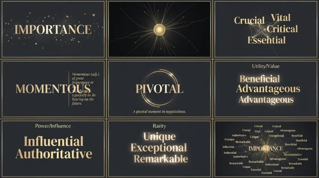 synonyms for importance