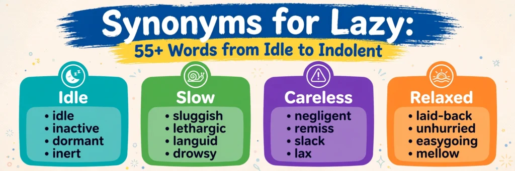 Synonyms for Lazy