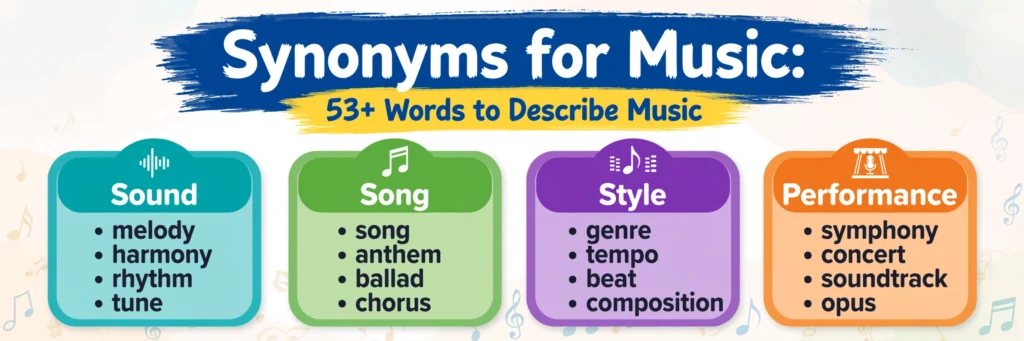 Synonyms for Music