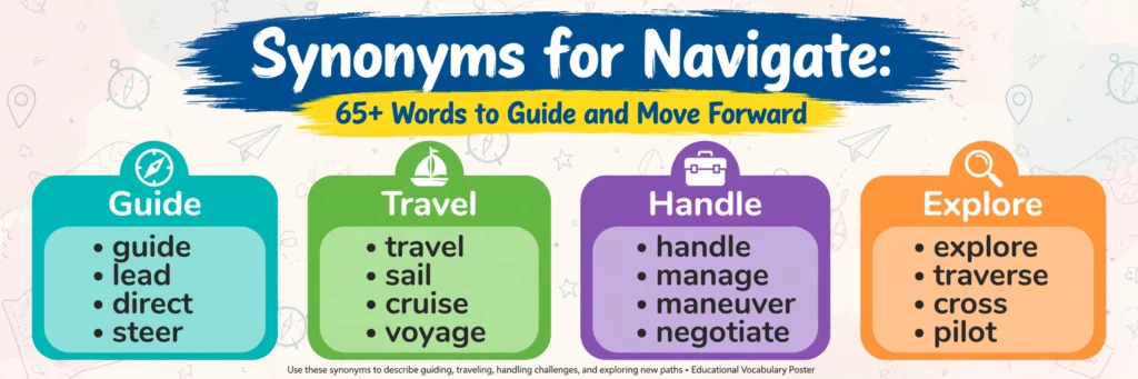 Synonyms for Navigate