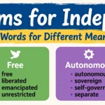 Synonyms for Independent infographic – 53+ words for different meanings