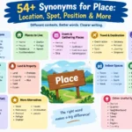 Synonyms for place
